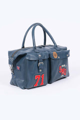 Steve McQueen Stahler 48h leather travel bag royal blue Men