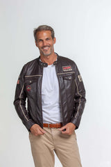 Leather jacket Steve McQueen Tom dark brown Man