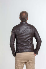 Leather jacket Steve McQueen Tom dark brown Man