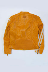 Blouson en cuir 24H Le Mans Trassy jaune Femme