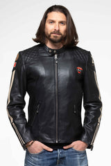 Leather jacket 24H Le Mans Trophy black Man