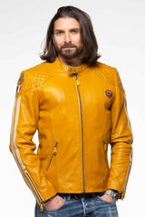 Men's 24H Le Mans Trophy yellow leather jacket