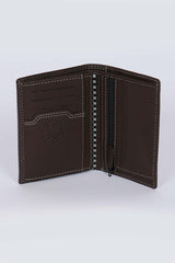 Steve McQueen Tyler dark brown leather wallet for men