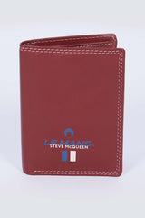 Steve McQueen Tyler dark red leather wallet for men