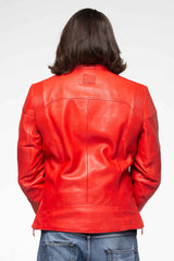 Men's 24H Le Mans Voxan shiny red leather jacket