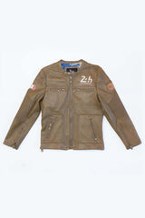Men's 24H Le Mans Voxan light khaki leather jacket