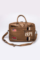 Sacoche en cuir Steve McQueen Wayne Mess tortoise Homme