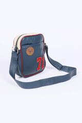 Steve McQueen Wilson royal blue leather messenger bag for men