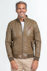 Leather jacket Steve McQueen Harry light khaki Men