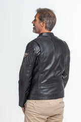 Leather jacket Steve McQueen Lenny black Man