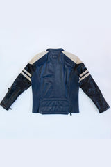 Men's 24h Le Mans Falcon leather jacket royal blue