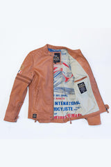 Leather jacket 24H Le Mans Silverstone tan Men