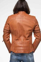 Leather jacket 24H Le Mans Silverstone tan Men