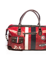 Leather travel bag 24H Le Mans Bag WE 48h red Man