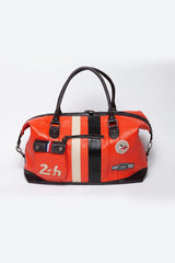 Sac de voyage en cuir 24H Le Mans Bag WE 48h orange