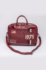 Leather satchel Steve McQueen Wayne Mess red Man