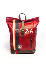 Sac à dos en cuir 24H Le Mans Backpack rouge Homme