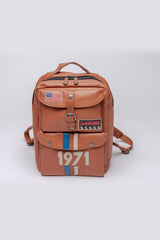 Men's Steve McQueen Matt havana leather backpack