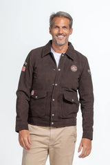 Leather jacket Steve McQueen Charlie brown nubuck Man