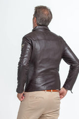 Steve McQueen Lewis brown leather jacket for men