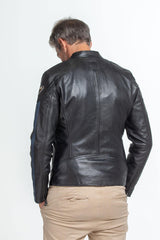 Leather jacket Steve McQueen Scott black Man
