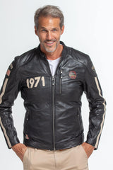 Leather jacket Steve McQueen Scott black Man