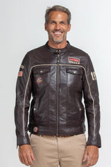 Leather jacket Steve McQueen Tom dark brown Man