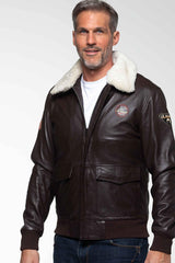 Leather jacket Steve McQueen Peter dark brown Man