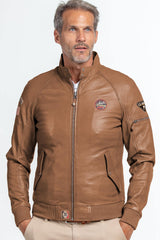 Leather jacket Steve McQueen Harry tortoise Man