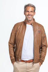 Leather jacket Steve McQueen Harry tortoise Man