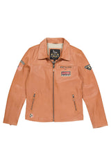 Leather jacket Steve McQueen Lewis tan Men